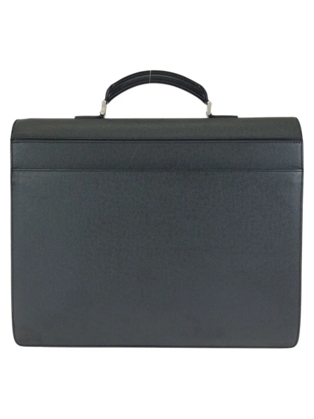 Louis Vuitton Taiga Robusto 1 Black Silver Leather Business Briefcase